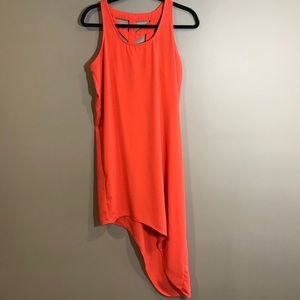 Massimo Orange Asymmetrical Summer Dress